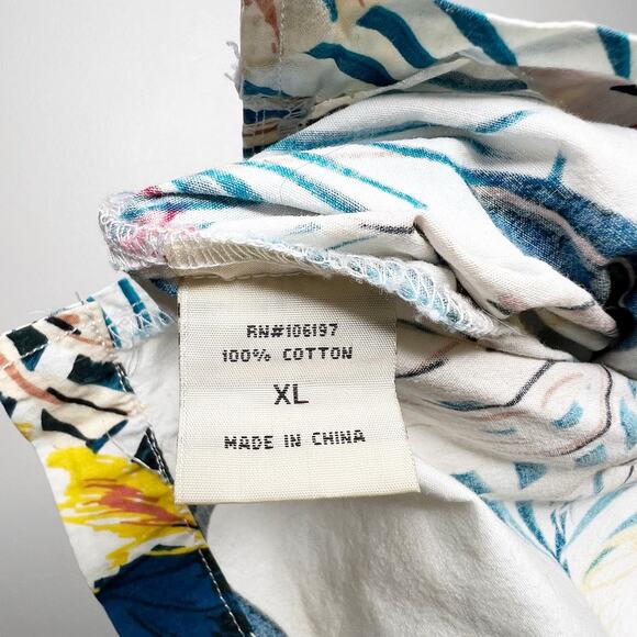 HIGH SURF Tropical Hawaiian Aloha Button Down Shirt Short Sleeve Mens Size XL - Picture 8 of 12